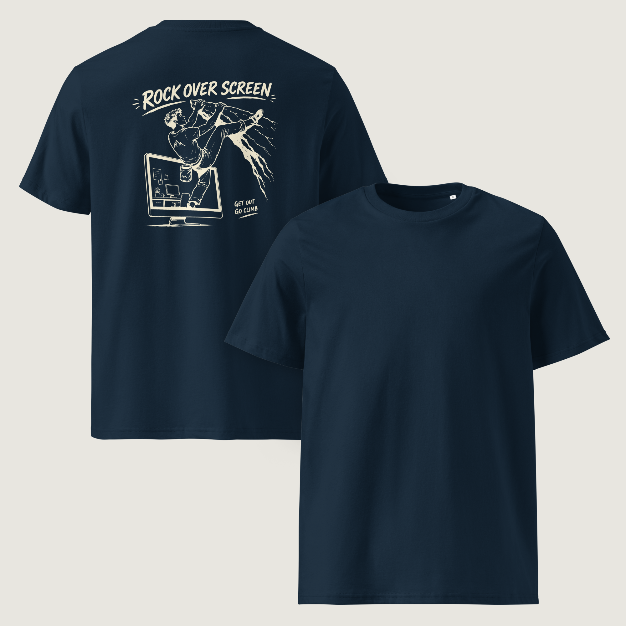 Rock Over Screen M | Climbing Graphic T-Shirt