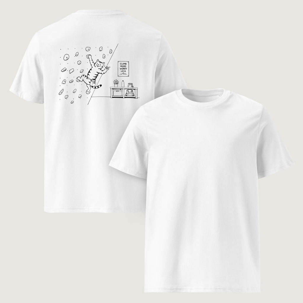 Climb More Worry Less | Climbing Graphic T-Shirt
