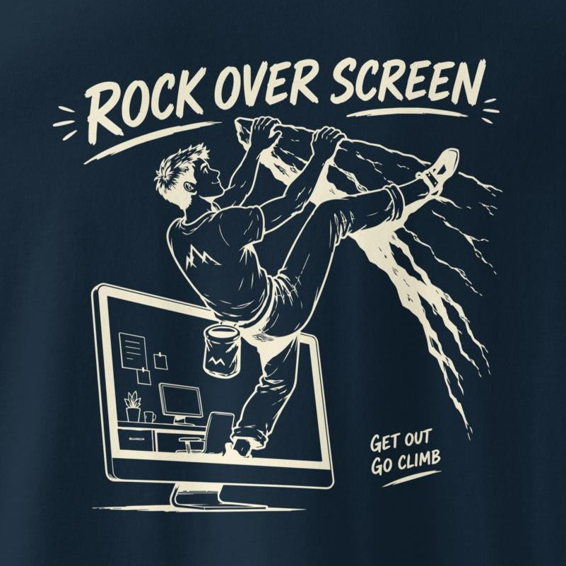 Rock Over Screen M | Climbing Graphic T-Shirt